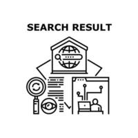 Search Result Vector Concept Black Illustration