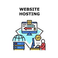 Website Hosting Vector Concept Color Illustration