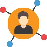 Personal Network Flat Icon vector