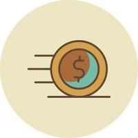 Coin Filled Retro vector