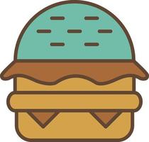 Hamburger Filled Retro vector