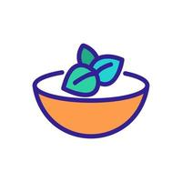 bowl of oregano icon vector outline illustration