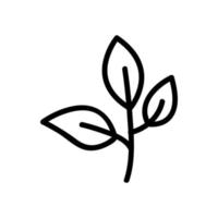 oregano leaves icon vector outline illustration