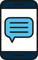 Message Line Filled vector