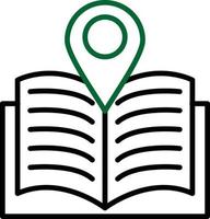 Library Location Line Two Color vector