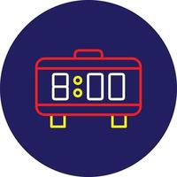 Alarm Clock Line Multicolor vector