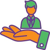 Humanitarian Line Filled Two Color vector