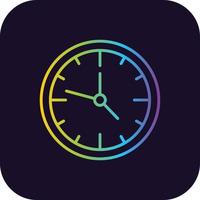 Wall Clock Gradient Icon vector