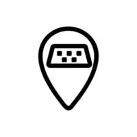 Taxi address icon vector. Isolated contour symbol illustration vector