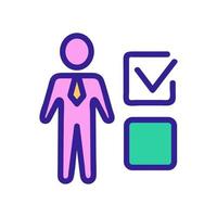 Man test icon vector. Isolated contour symbol illustration vector