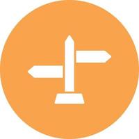 14 - Directional Sign Glyph Circle Multicolor vector