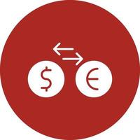 Currency Exchange Glyph Circle Multicolor vector