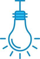 Light Bulb Line Filled Blue vector