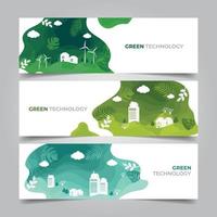 Green Energy Banner Template vector