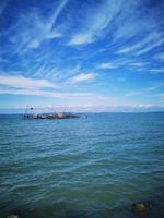 Lake Balaton and the stall built into the water photo