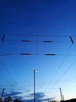 Tokaj evening lights from the train station photo