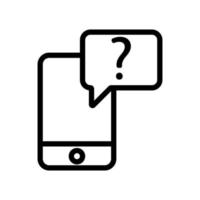 issue phone icon vector. Isolated contour symbol illustration vector