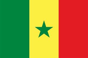 Senegal flag, flag of Senegal high quality vector