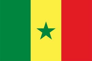 Senegal flag, flag of Senegal high quality vector