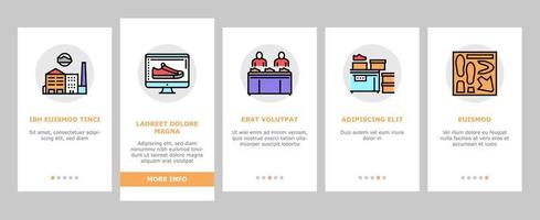 Shoes Repair Service Onboarding Icons Set Vector