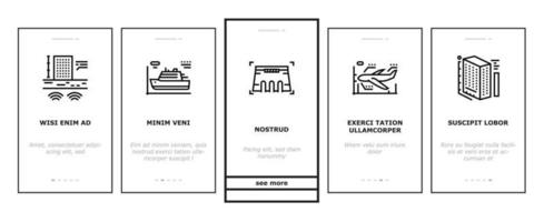 Modeling Engineering Onboarding Icons Set Vector