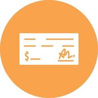 Bank Check Glyph Circle Multicolor vector