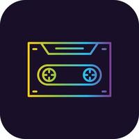 Cassette Gradient Icon vector