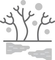 Moss Flat Greyscale vector