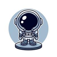 astronaut cartoon illustration vector