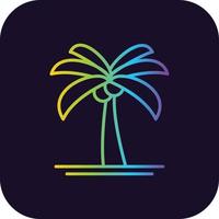 Palm Tree Gradient Icon vector