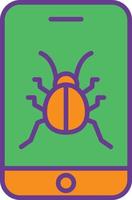 Mobile Virus Line Filled Two Color vector