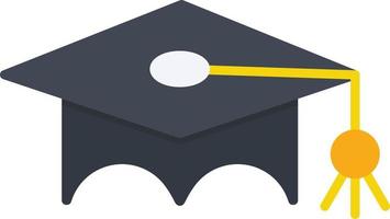 Mortarboard Flat Icon vector