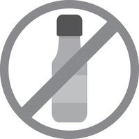 No Alcohol Flat Greyscale vector