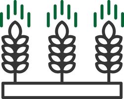 Wheat Line Two Color vector