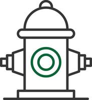 Fire Hydrant Line Two Color vector