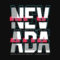 Retro 'NEVADA' typography vector t-shirt template. Can be used for t-shirt print, mug print, fashion print design, kids wear, greeting and postcard. Urban t-shirt design. Vector illustration.