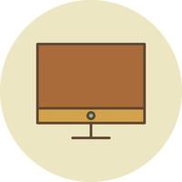 Monitor Filled Retro vector