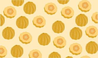 modern design cantaloupe fruit pattern vector