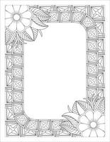 KDP Border Coloring Pages vector