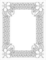 KDP Border Coloring Pages vector