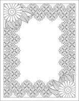 KDP Border Coloring Pages vector