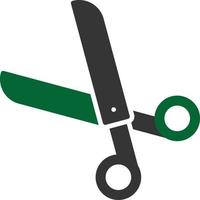 Scissor Glyph Two Color vector