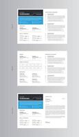 Landscape Resume or CV and Cover Letter Template. Pro Vector