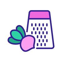 turnip and grater icon vector outline illustration