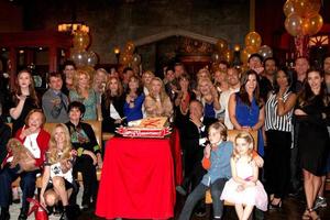 LOS ANGELES, MAR 25 - Young and Restless Cast at the Young and Restless 41st Anniversary Cake at CBS Television City on March 25, 2014 in Los Angeles, CA photo