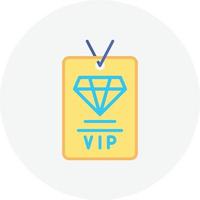 círculo plano de privilegio vip vector