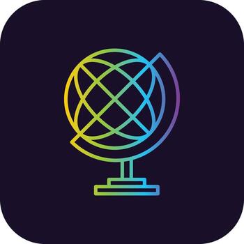 Globe Gradient Icon vector