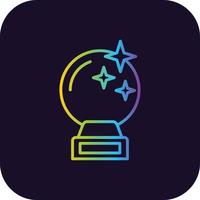 Crystal Ball Gradient Icon vector