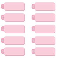 Illustrator vector of pink tag with number template, infographic , banner template