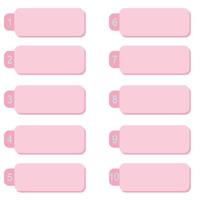 Illustrator vector of pink tag with number template, infographic , banner template